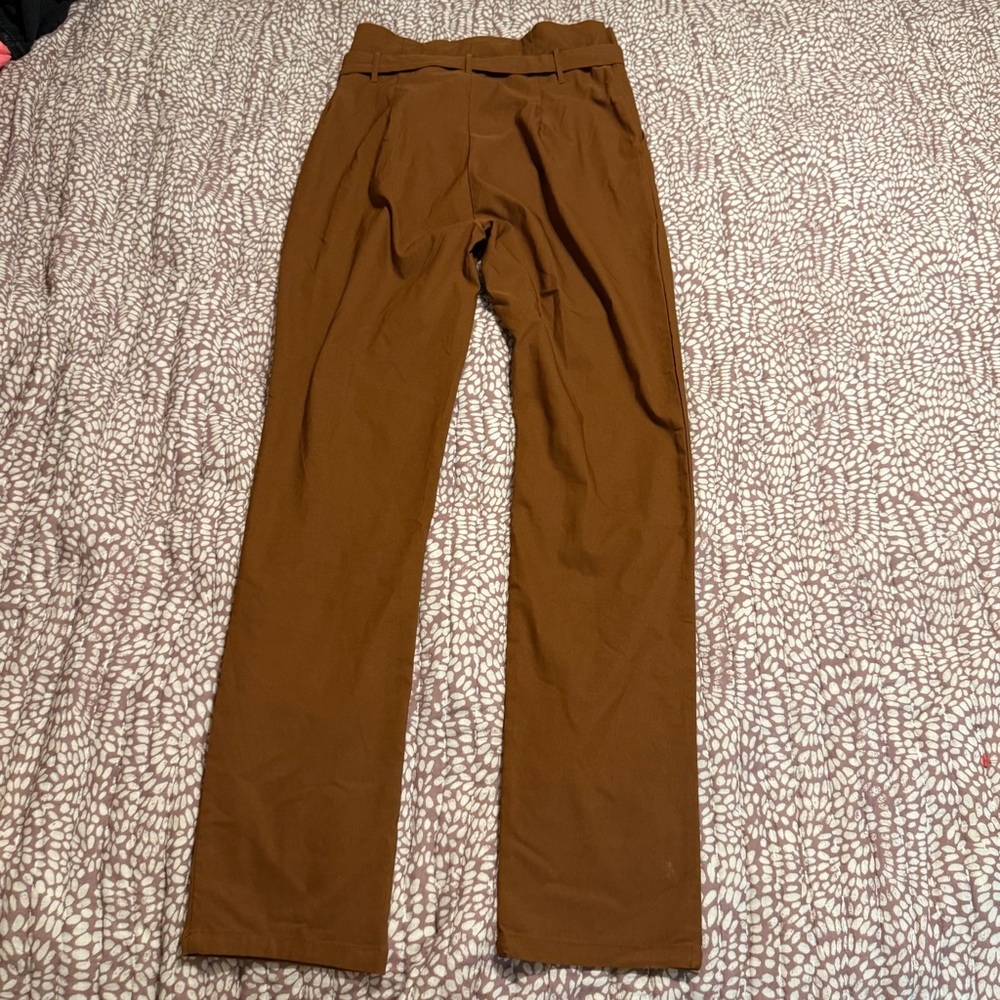 Classic Paper Bag Tie Waist Pants Copper L - Picture 5 of 7